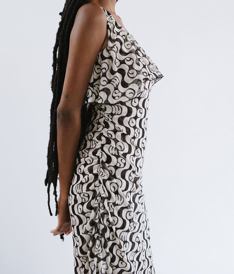 Vestido Tule Luna Orla Preto