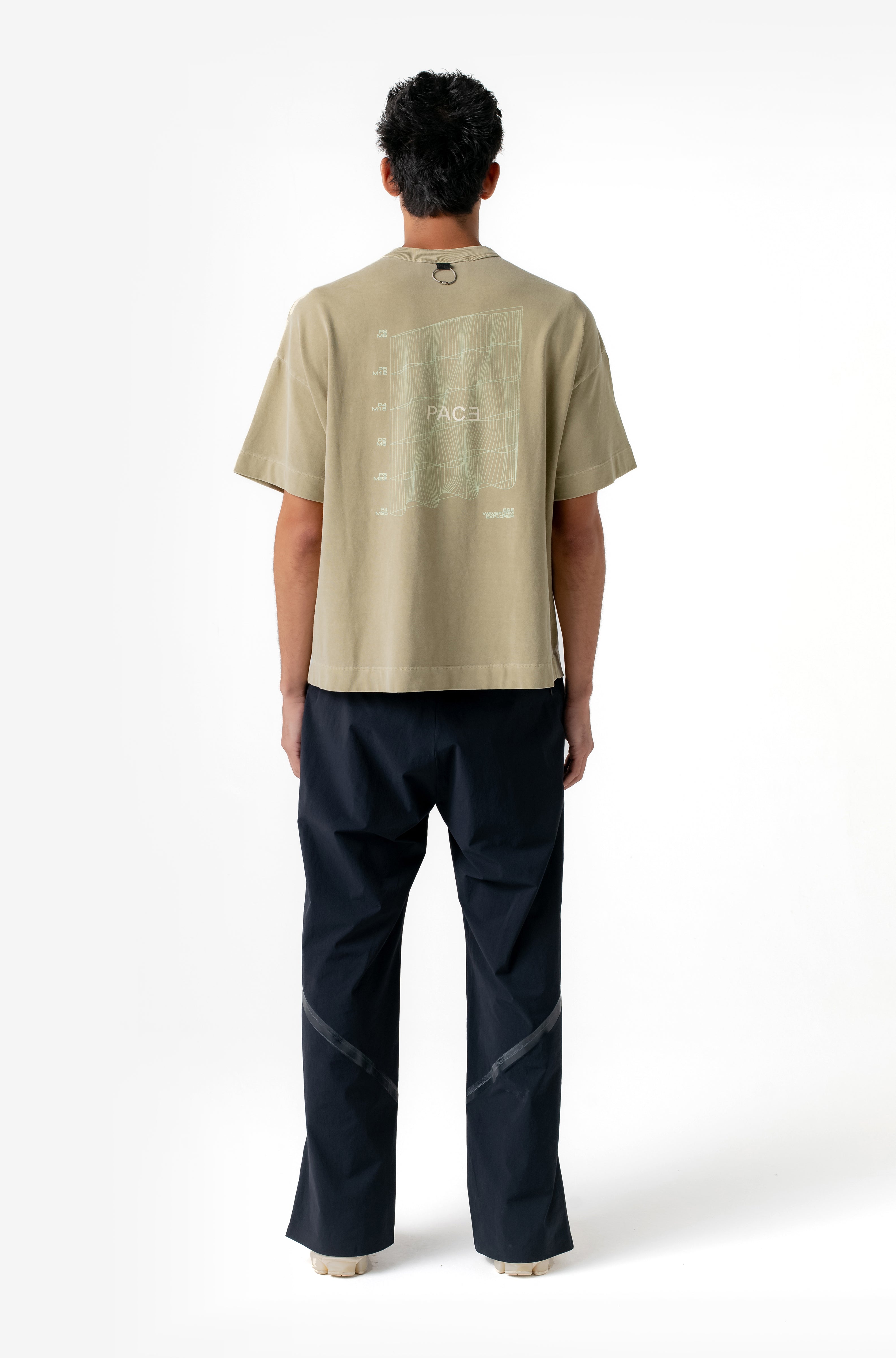 Camiseta Pace Waveform Oversized Tee Stone Verde