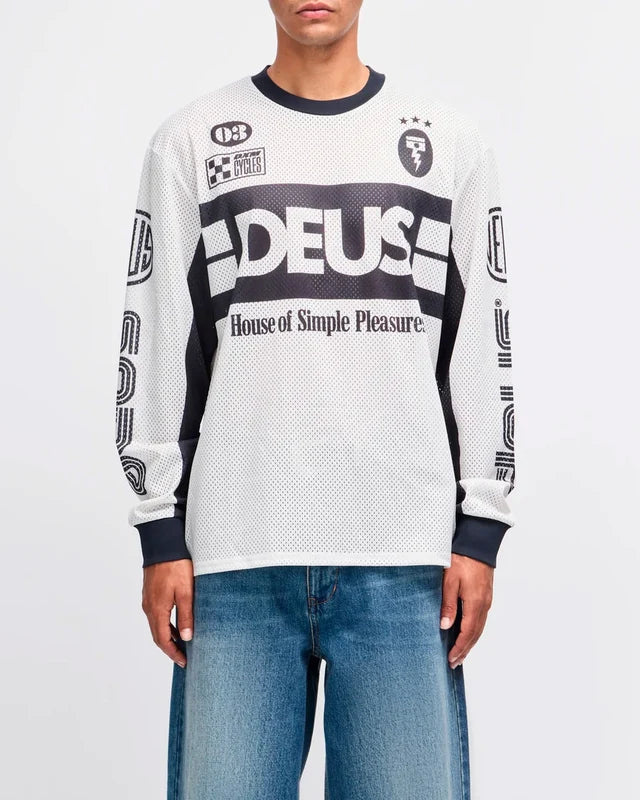 Jersey Deus Ex Machina Moto Road Branca