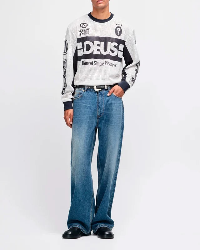 Jersey Deus Ex Machina Moto Road Branca