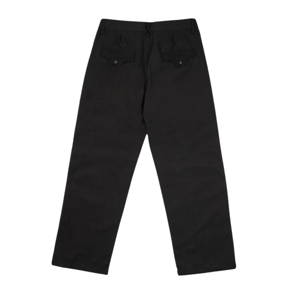 Calça de Alfaiataria Barra Crew Textura Preta