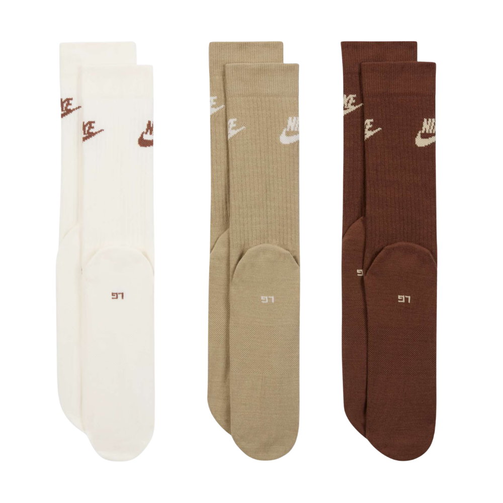 Meias Nike Sportswear Everyday Marrom (3 Pares)