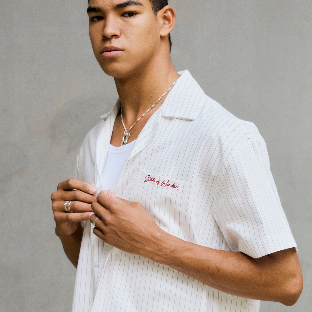 Camisa Sow Boxy Striped Branca