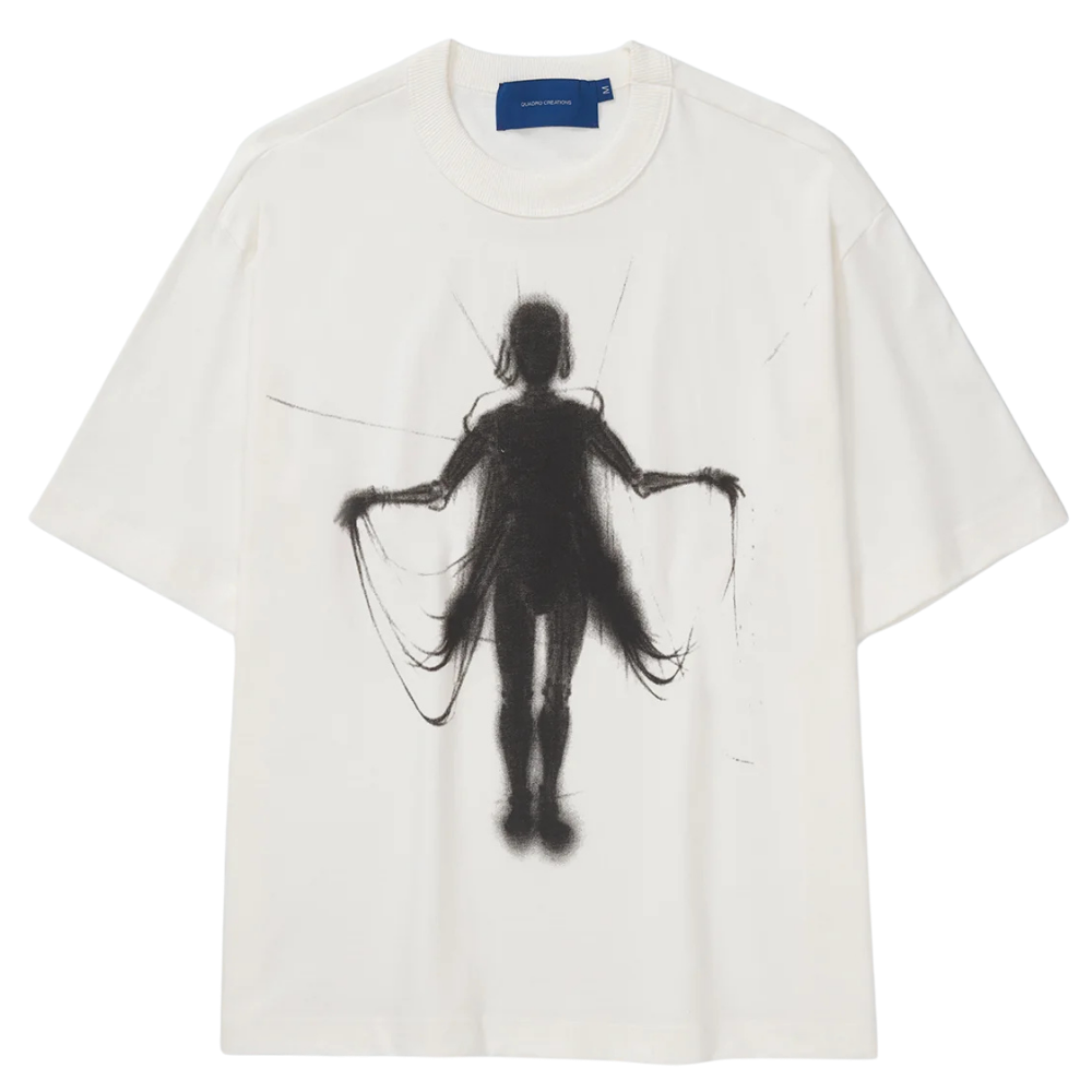 Camiseta Boxy Quadro Creations Robot Wires Off White