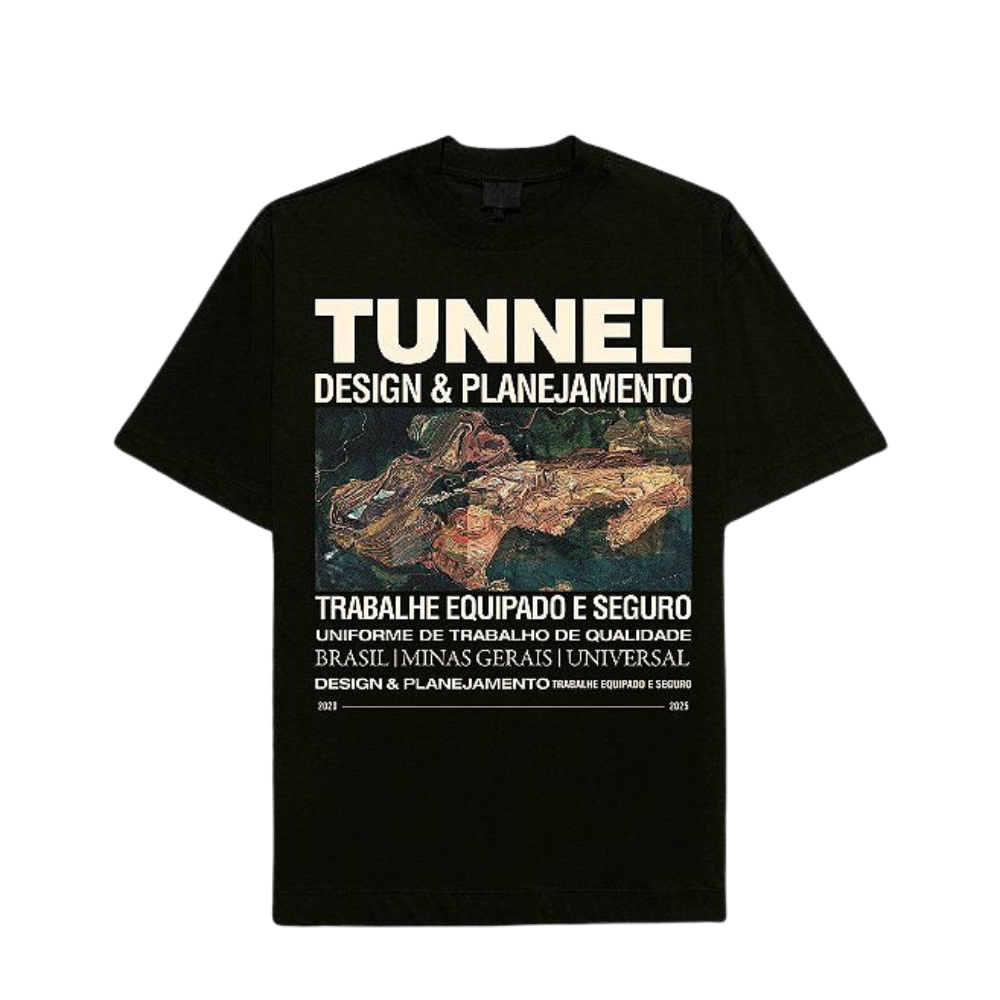 Camiseta Tunnel Oversized Mineração Preta