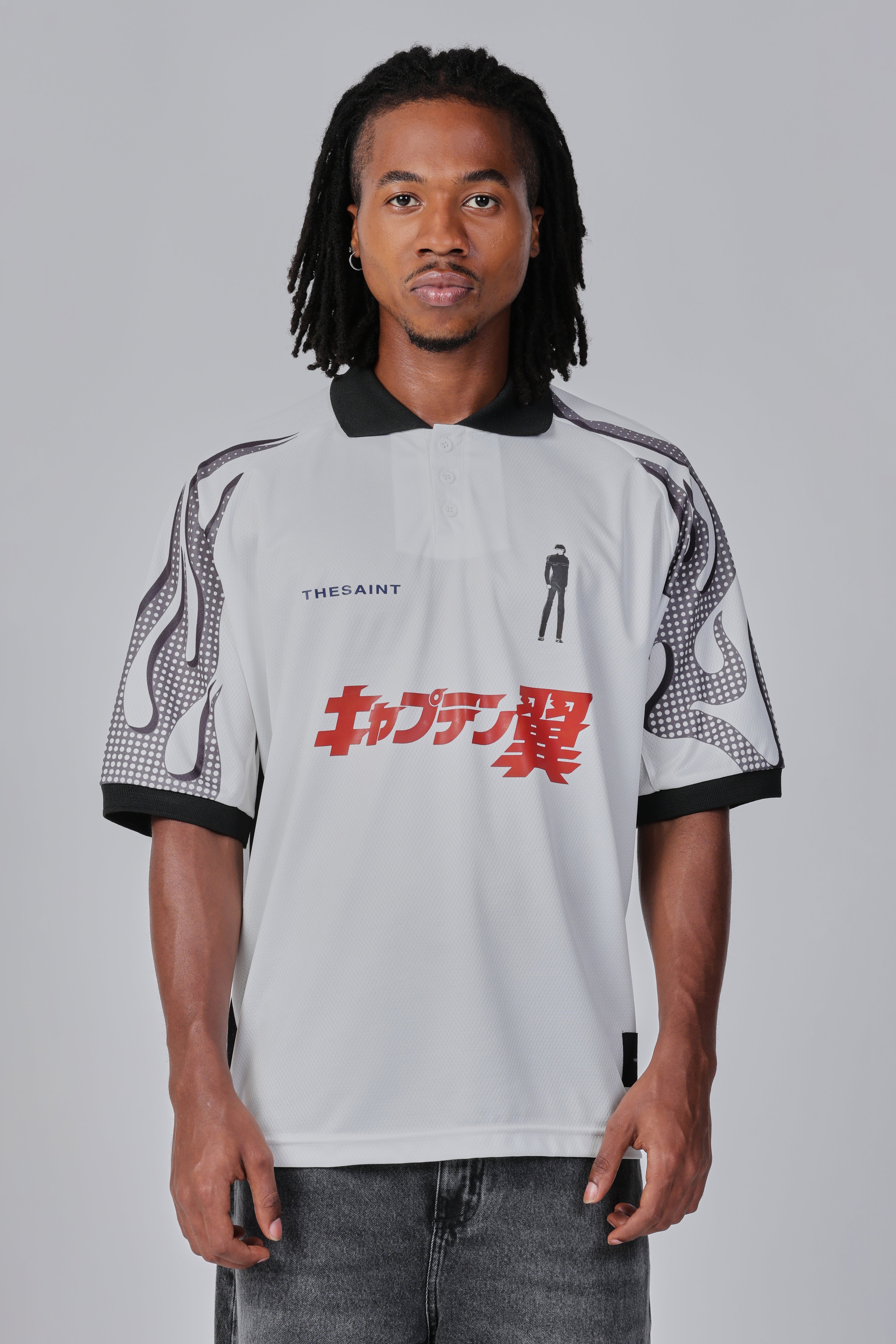 Camiseta Polo The Saint Hyuga Soccer Jersey Branca