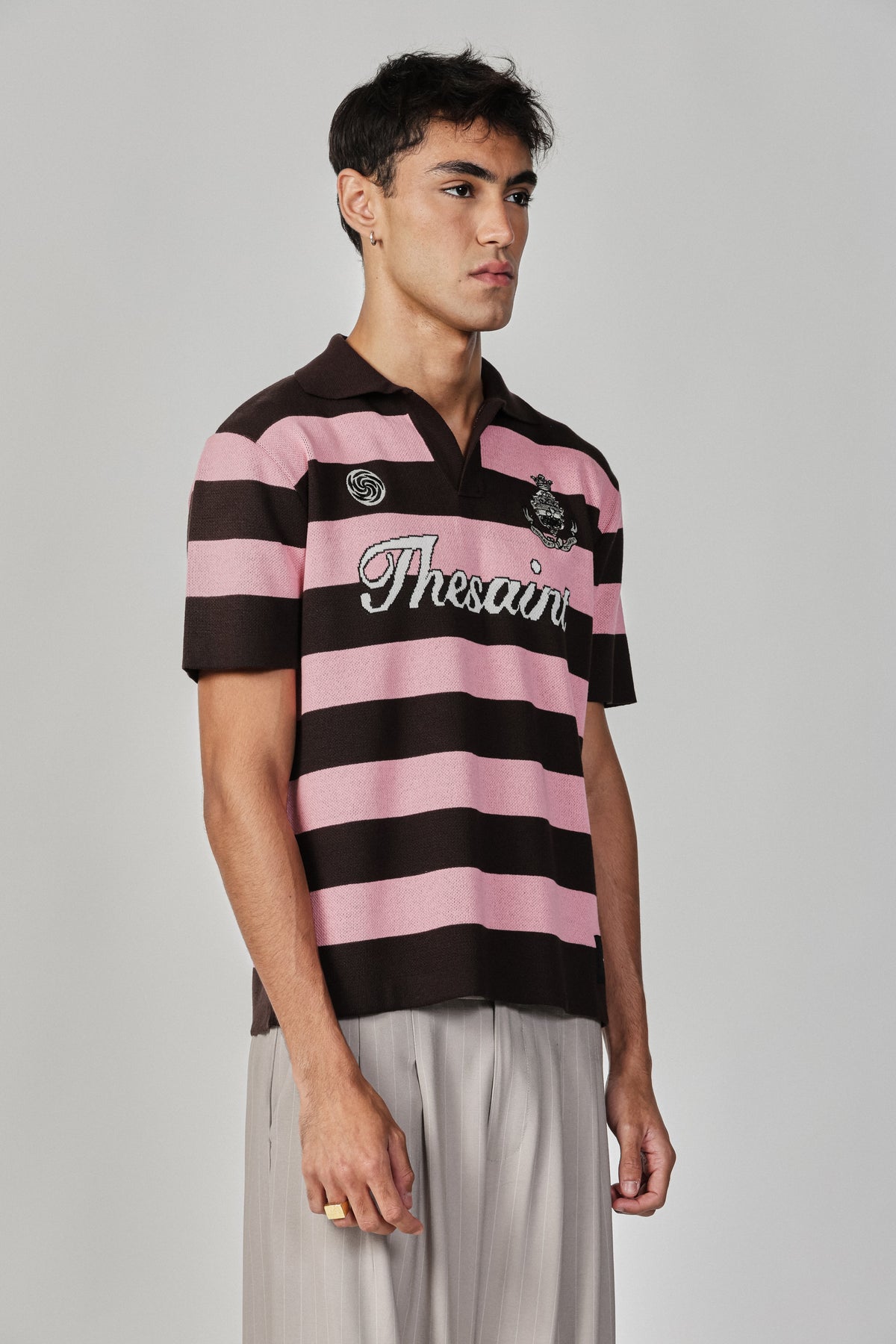 Camiseta Polo TheSaint Classic Rosa