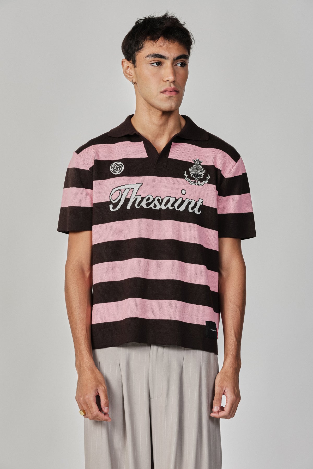 Camiseta Polo TheSaint Classic Rosa