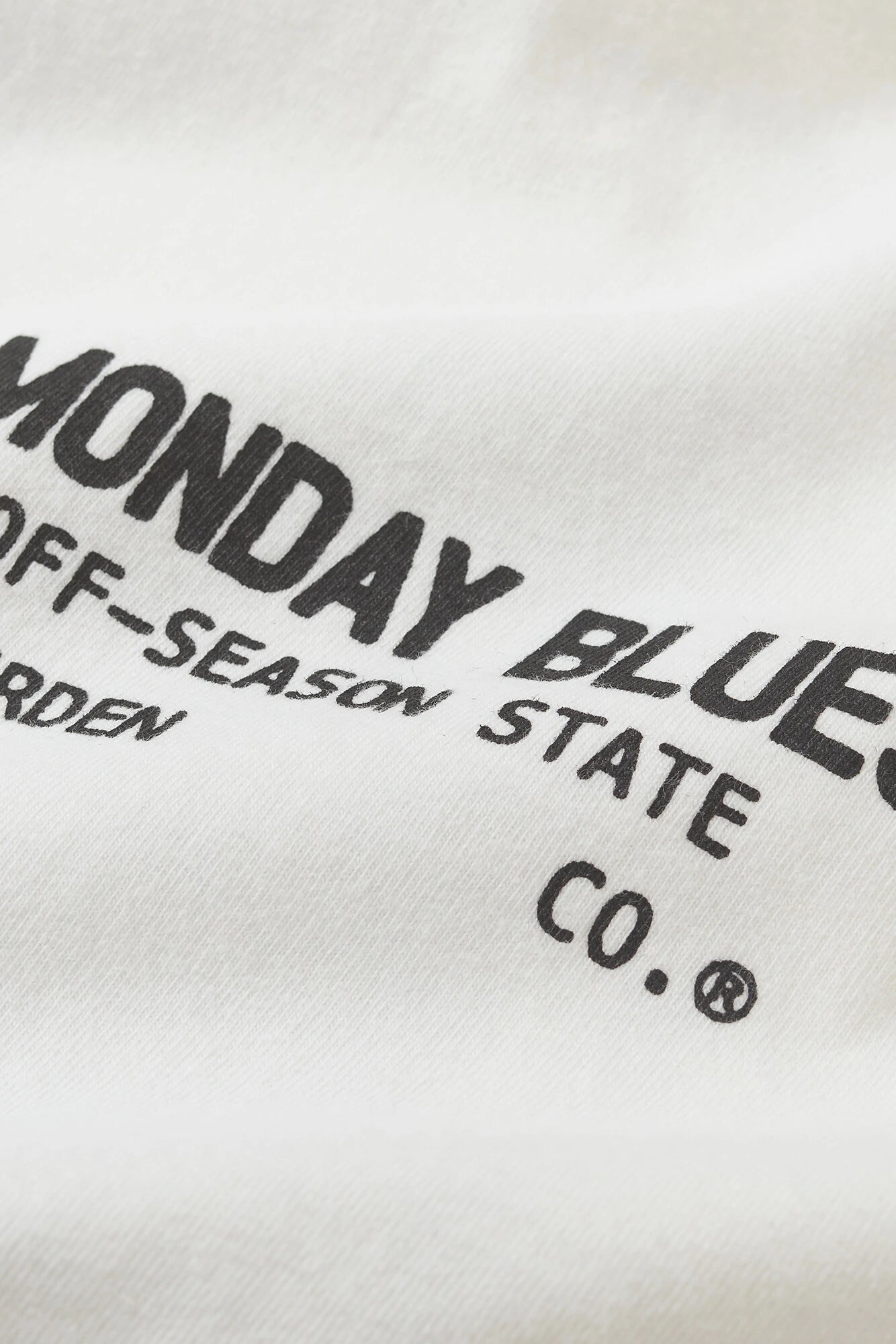 Camiseta Birden Boxy Monday Blues Branca