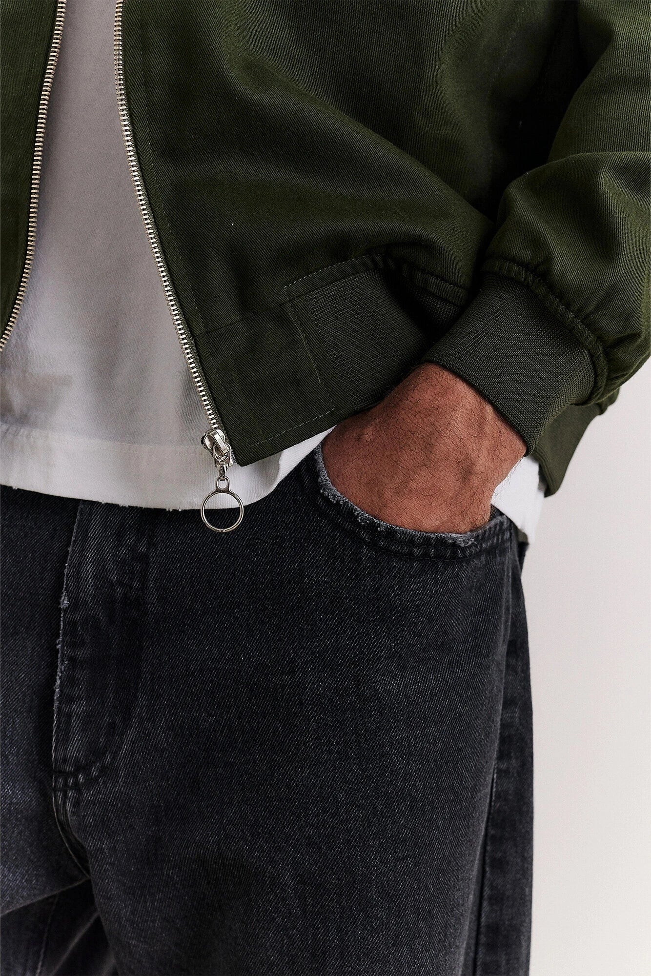Calça Jeans Birden Wide Stonewashed Preta
