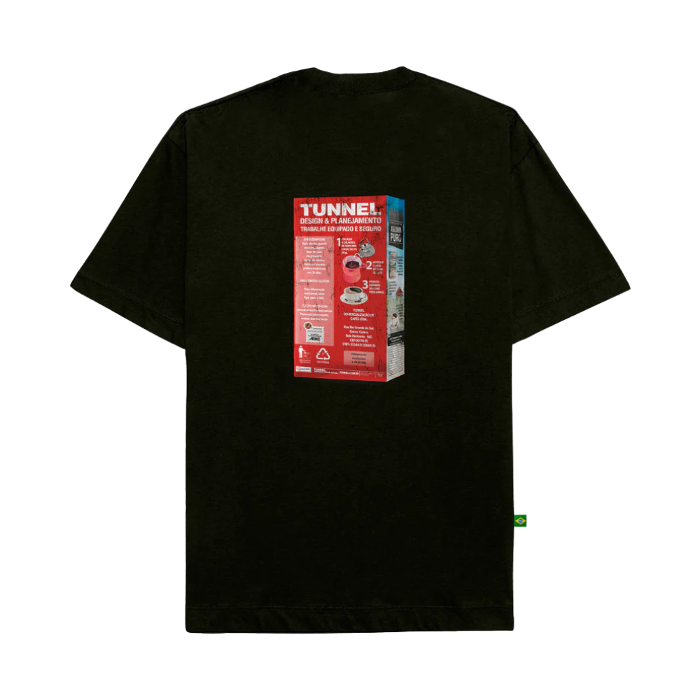 Camiseta Tunnel Oversized Café Preta