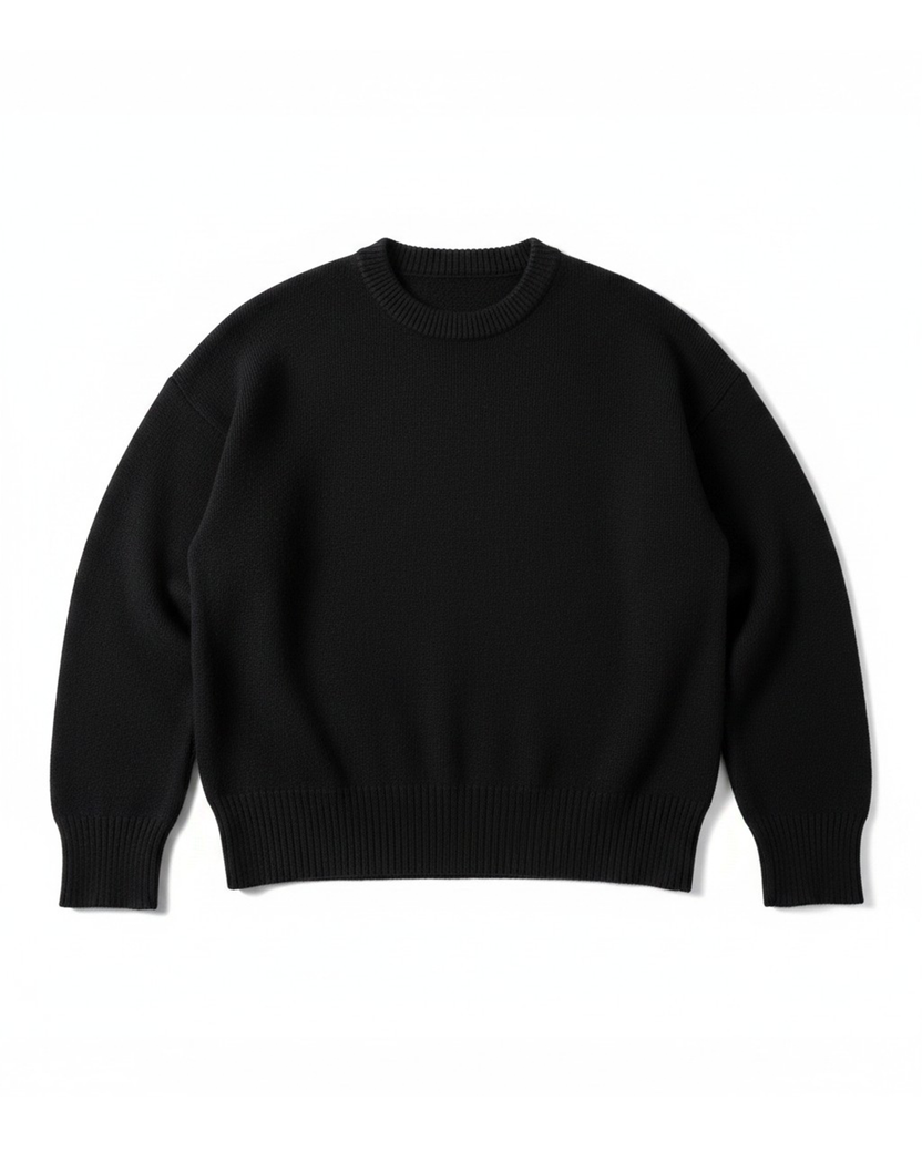 Suéter Tricot Jours de Pluie Ilusion Preto
