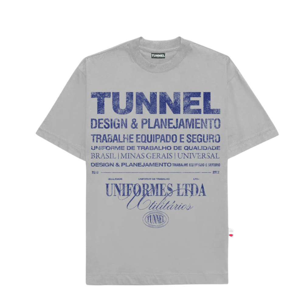 Camiseta Tunnel Oversized Cinza