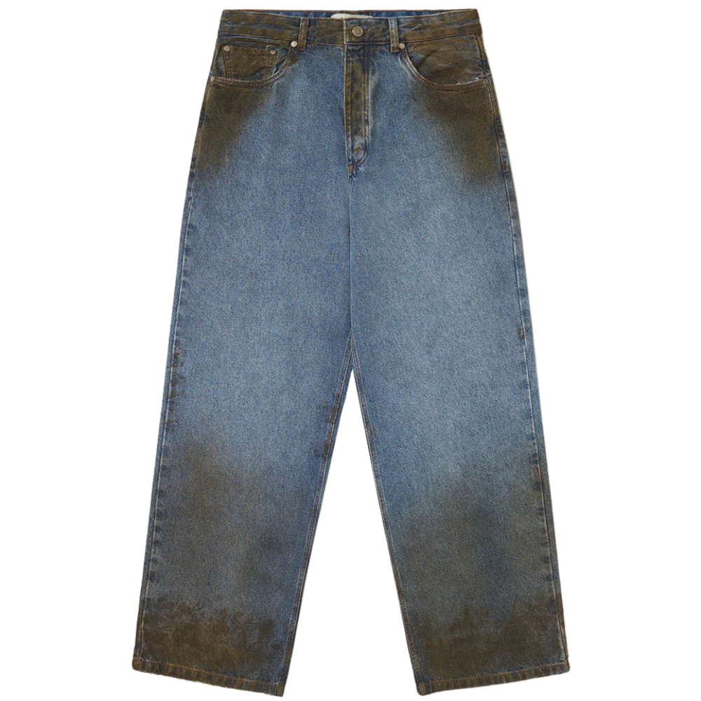 Calça Jeans Oversized Piet Denim Dirt Azul