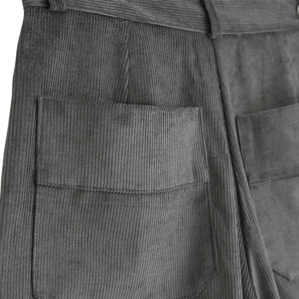 Shorts Sow Cotelê Baggy Corduroy Cinza