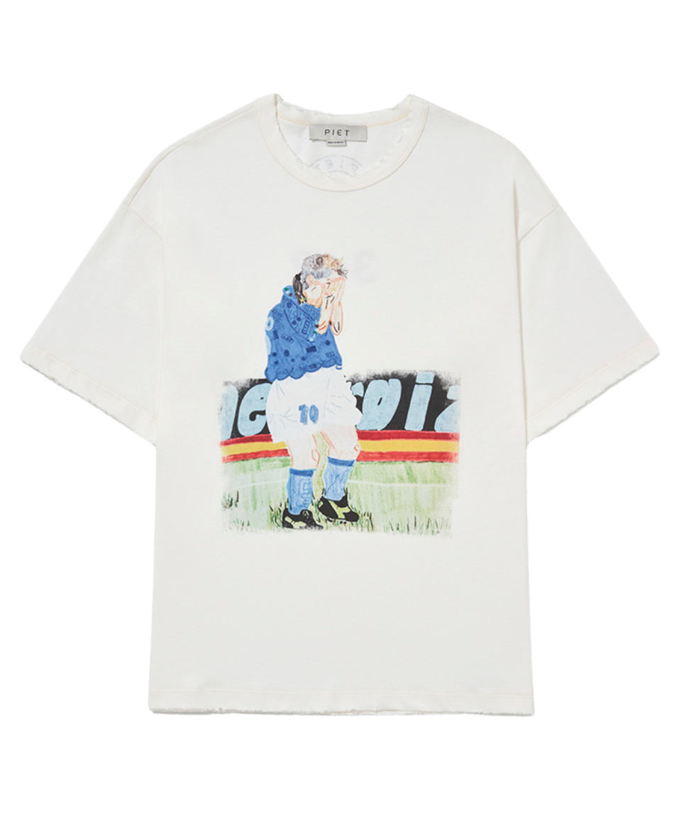 Camiseta Piet Baggio Illustrated Bone White