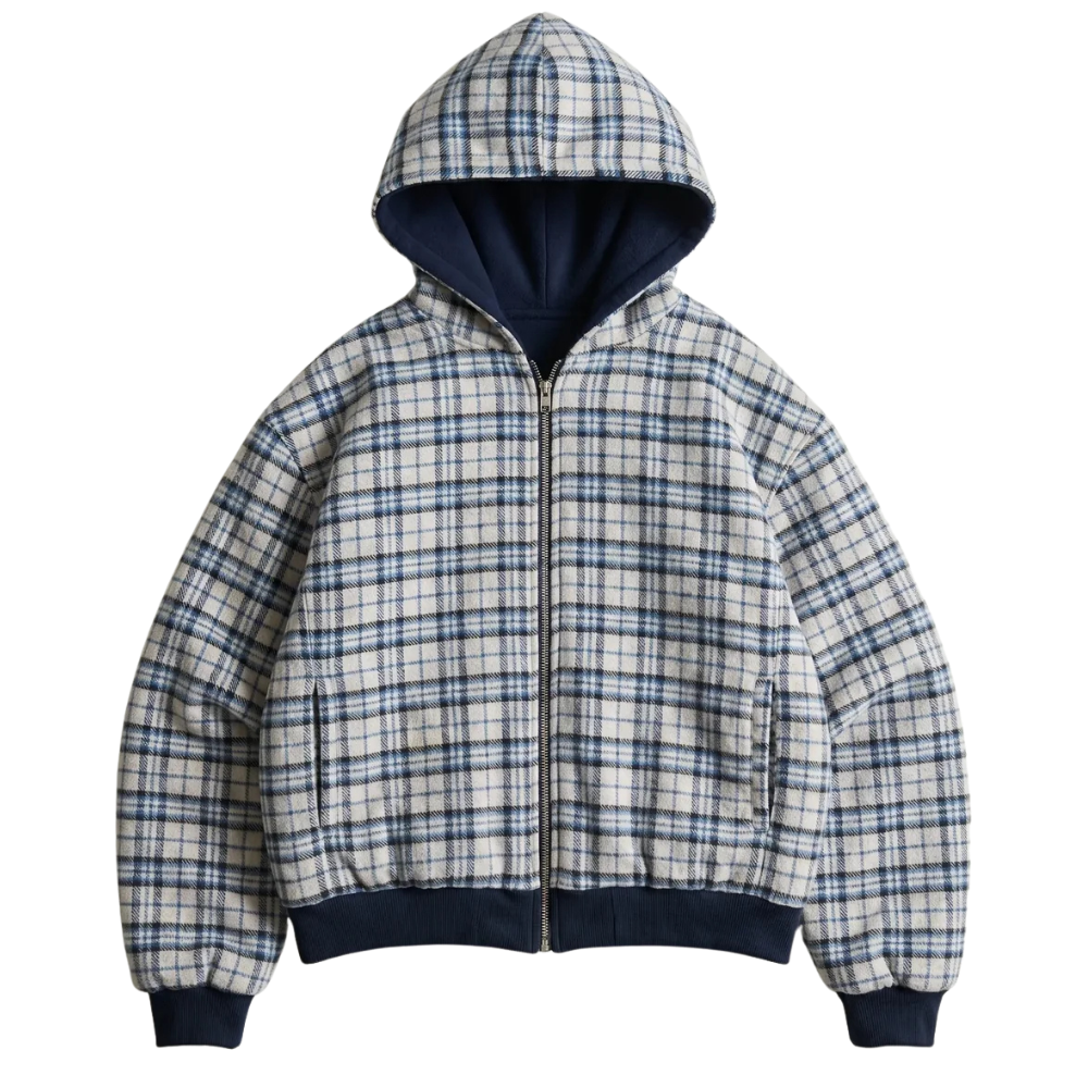 Moletom Sow Reversible Plaid Marinho
