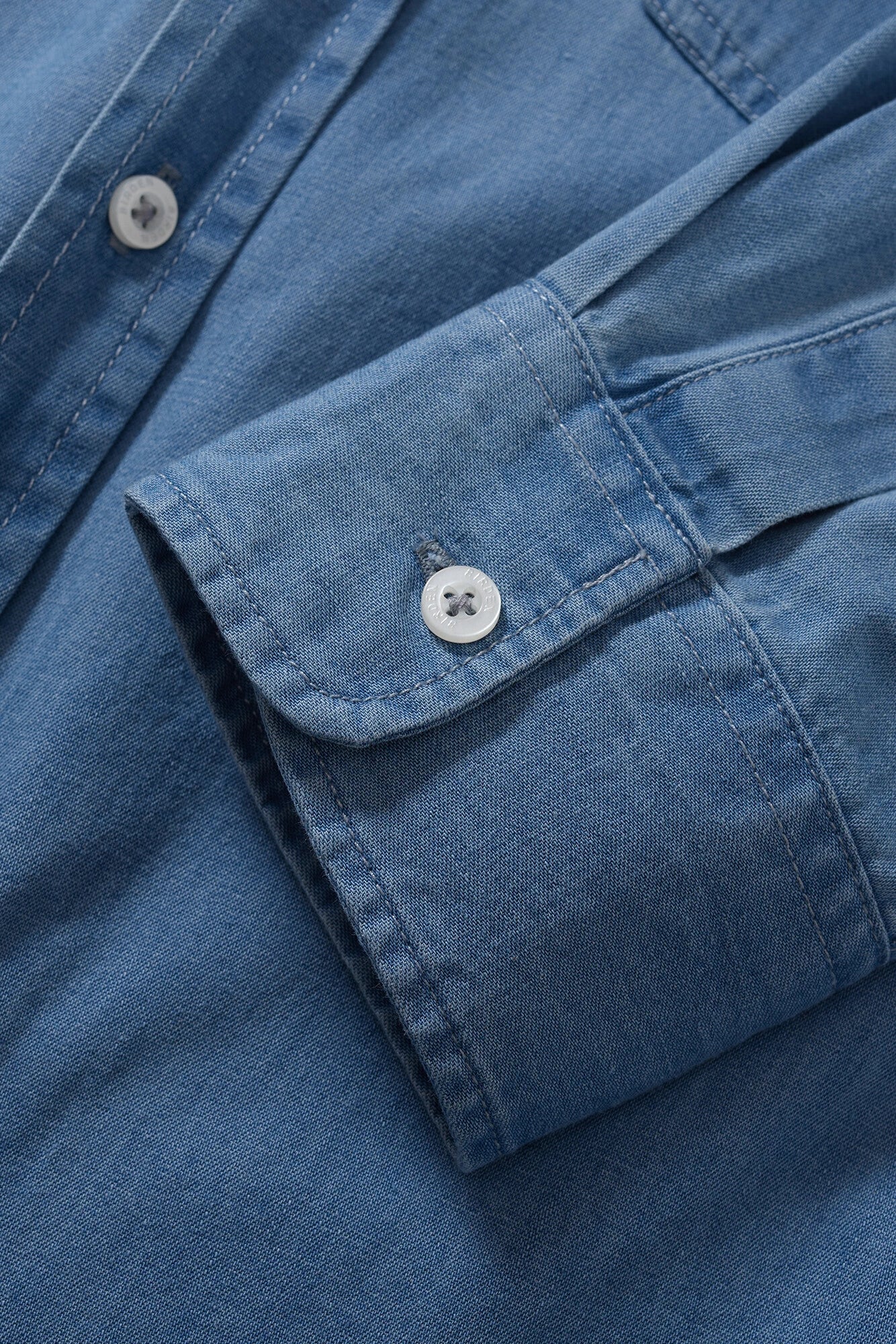 Camisa Manga Longa Birden Oxford Denim Azul
