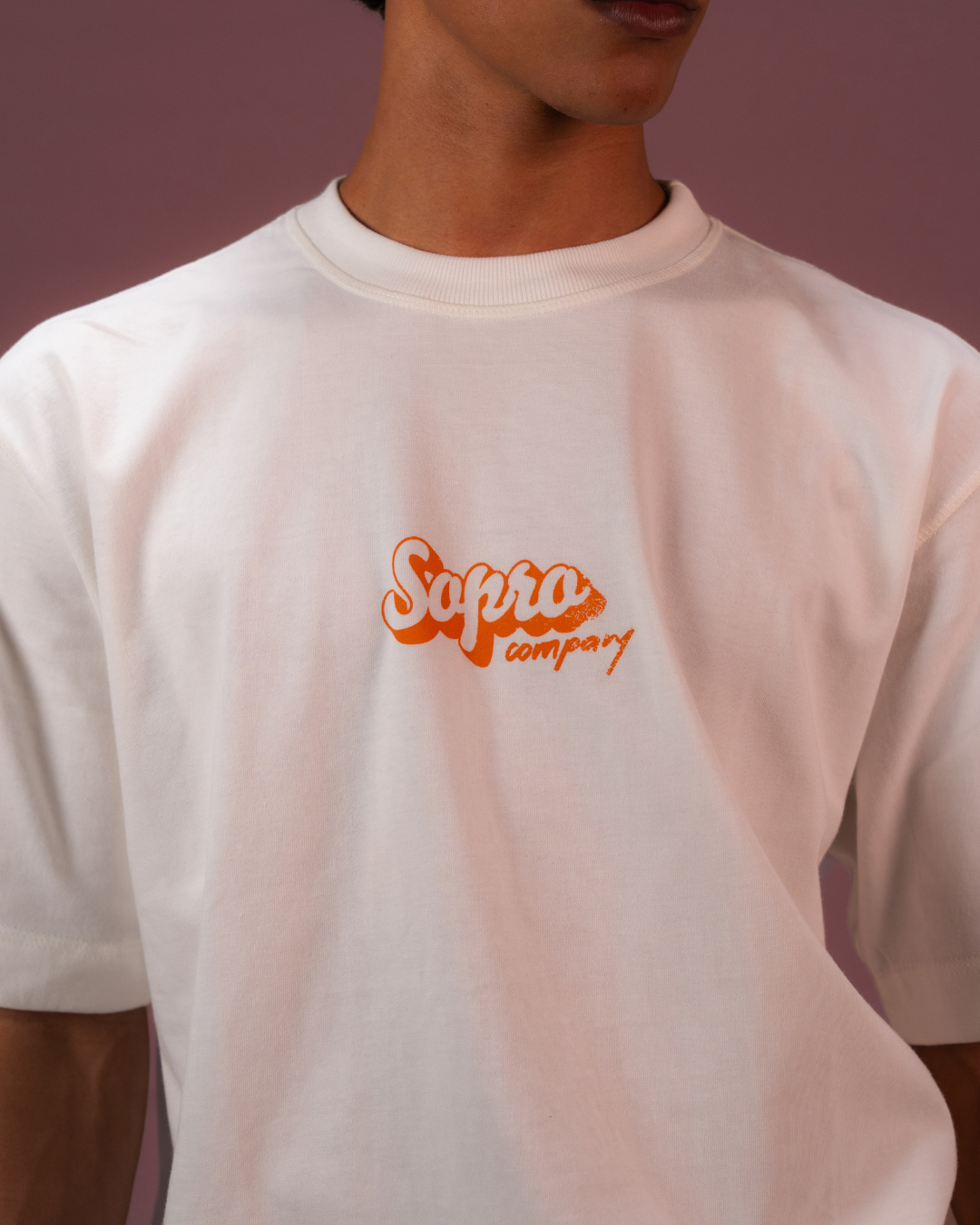 Camiseta Sopro "+55" Oversized Off White