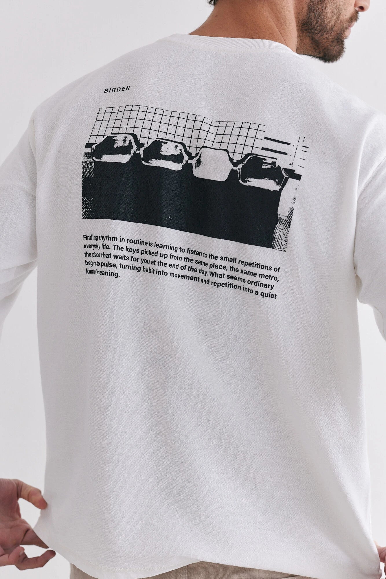Camiseta Manga Longa Birden Association Branca