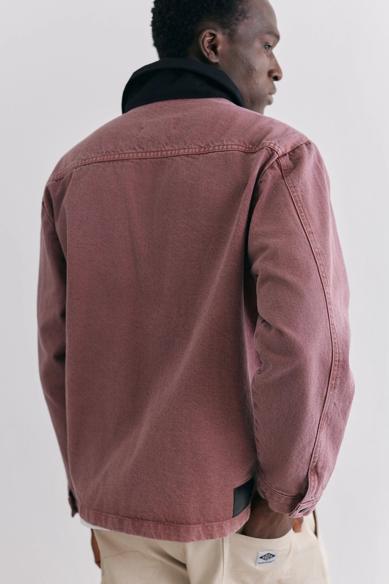 Jaqueta Birden Worker Rosewood Washed x SIPSIP Bordô