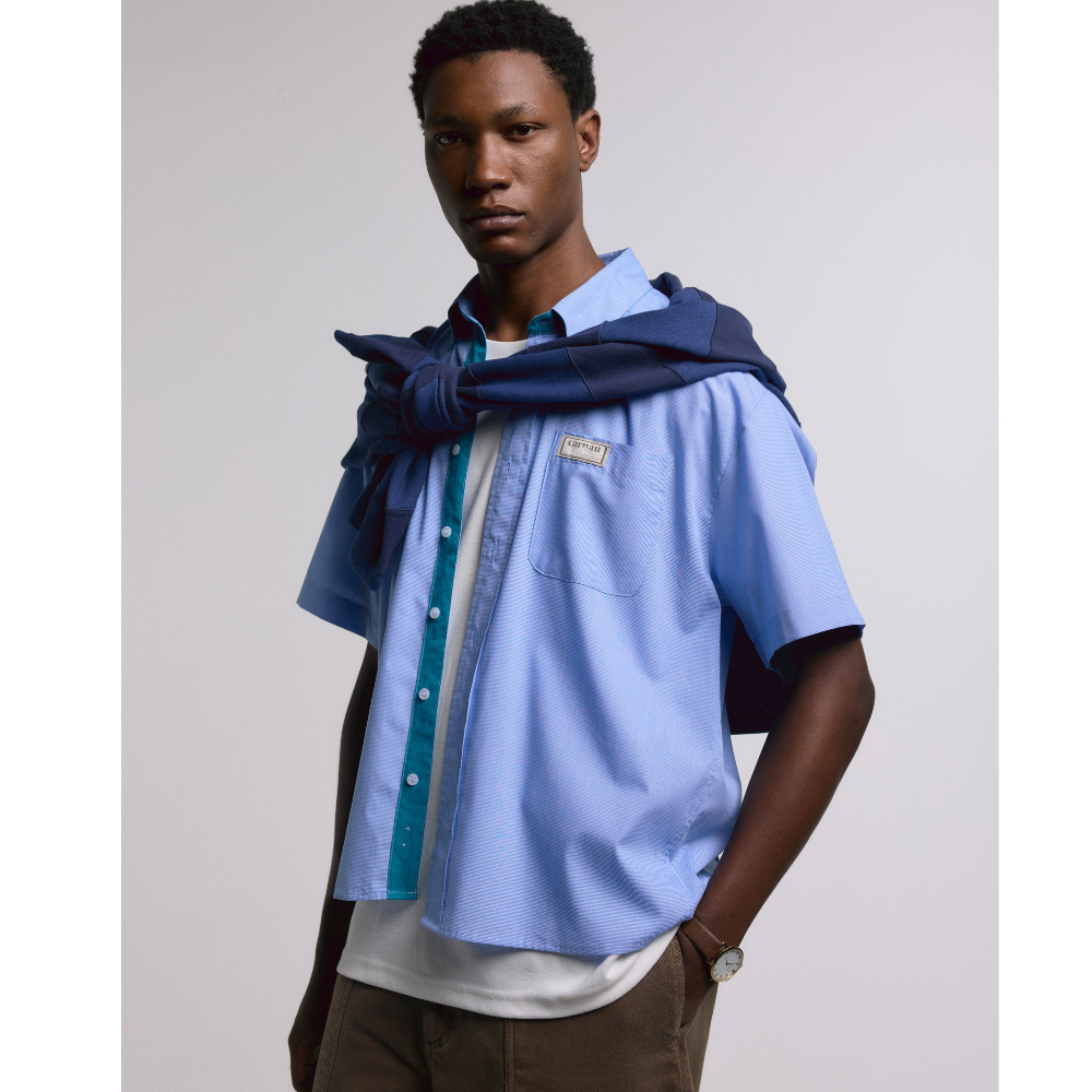 Camisa Manga Curta Carnan Azul