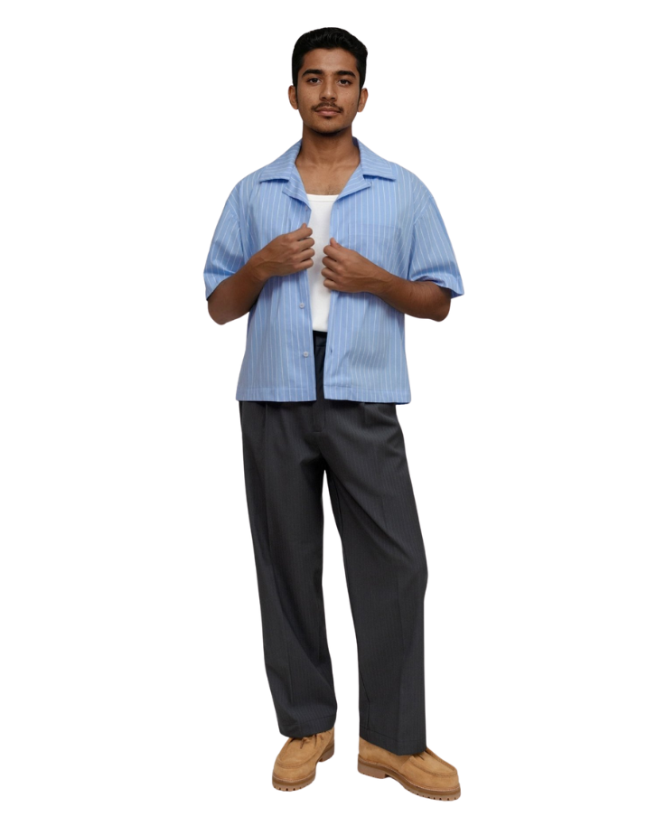 Camisa Boxy Saint Studio Egipcio Listra Clássica