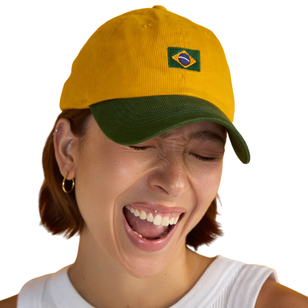 Boné Bossa Bandeira Cotele Verde e Amarelo