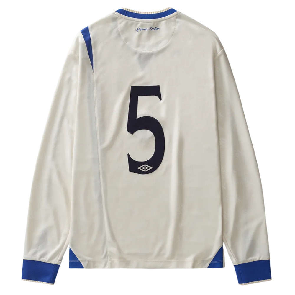 Camisa Jersey Umbro x Carnan Manga Longa Branca e Azul