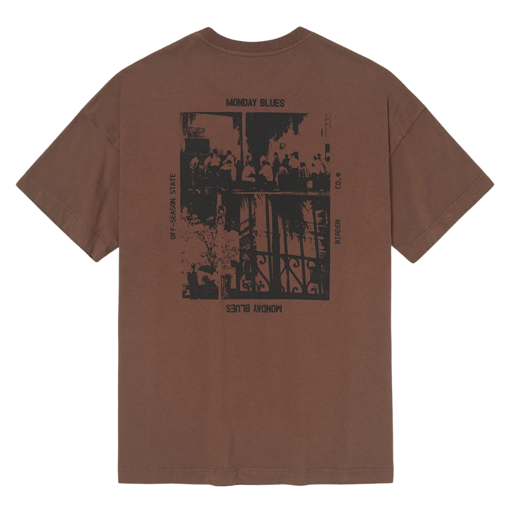 Camiseta Birden Boxy Monday Blues Marrom