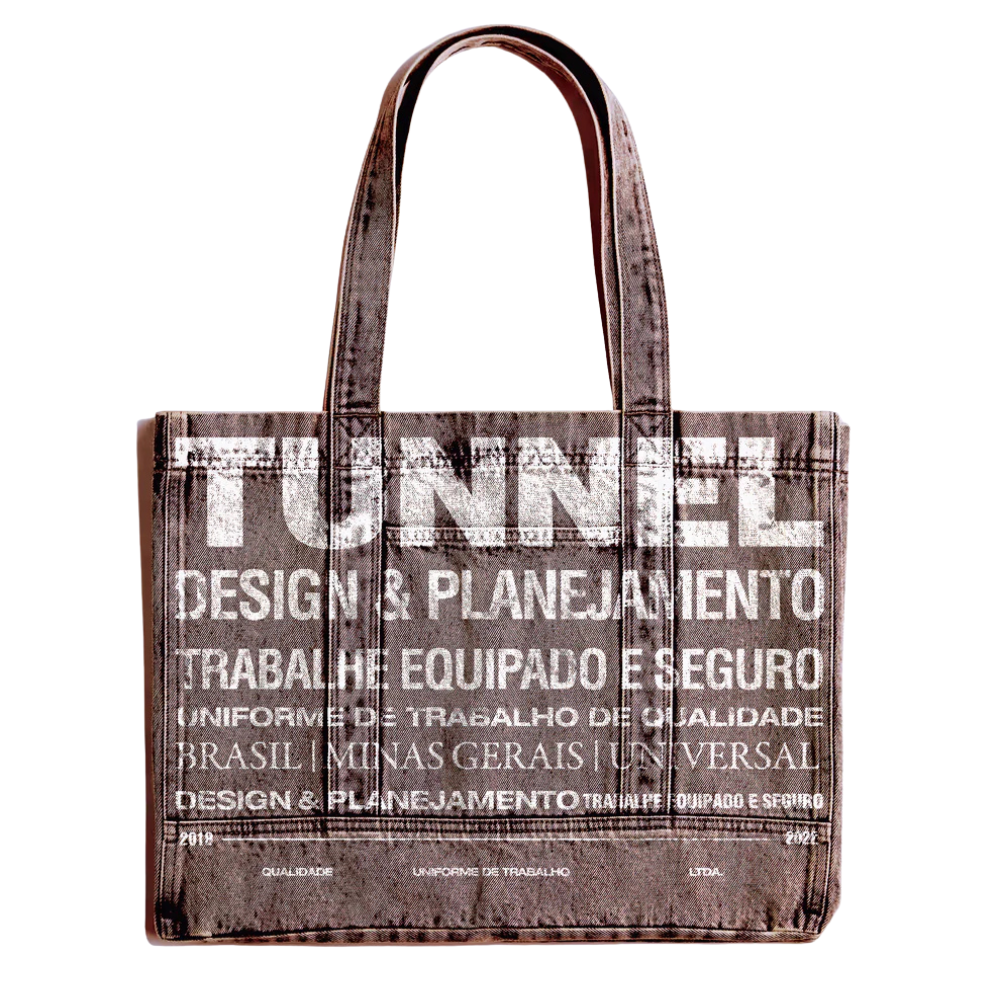 Bolsa Sarja Tunnel Marmorizada Marrom