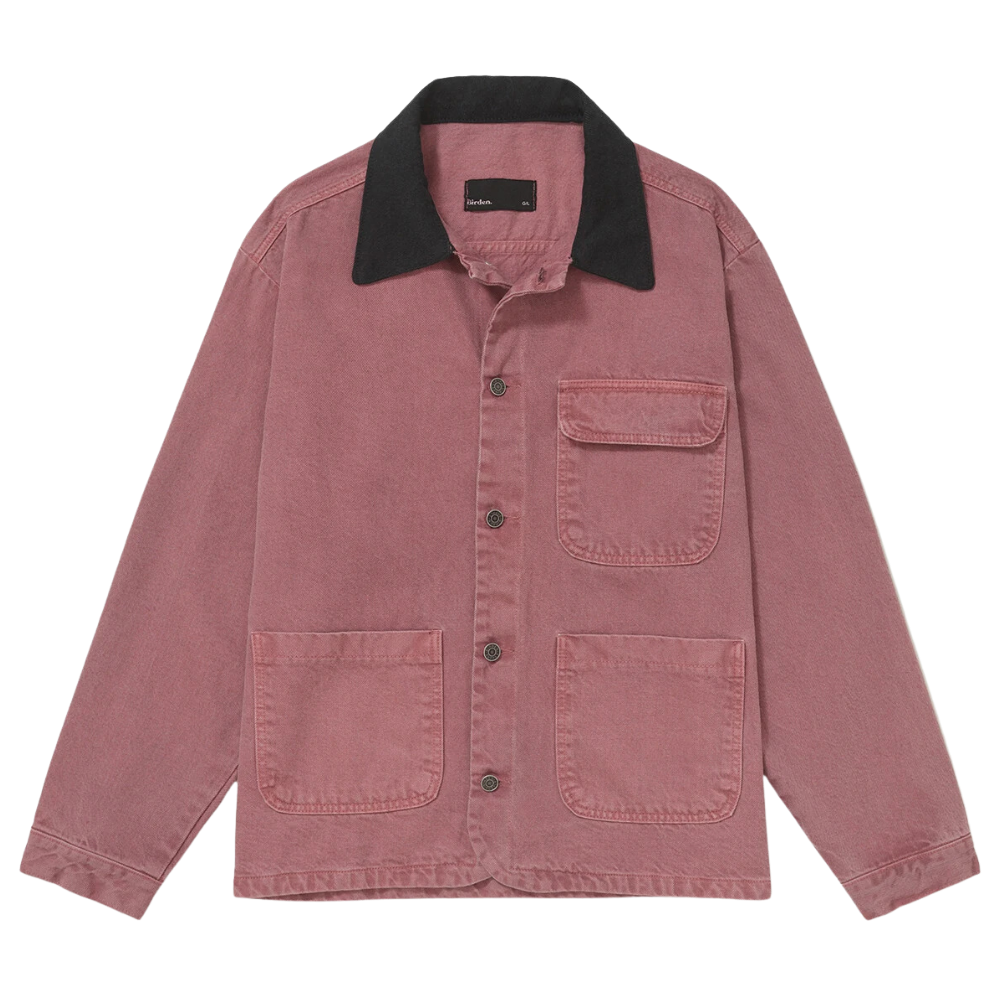 Jaqueta Birden Worker Rosewood Washed x SIPSIP Bordô