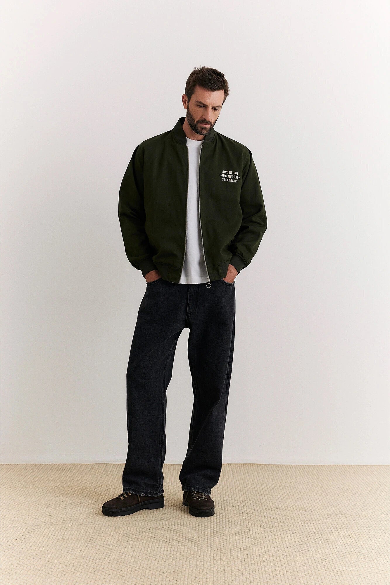 Calça Jeans Birden Wide Stonewashed Preta