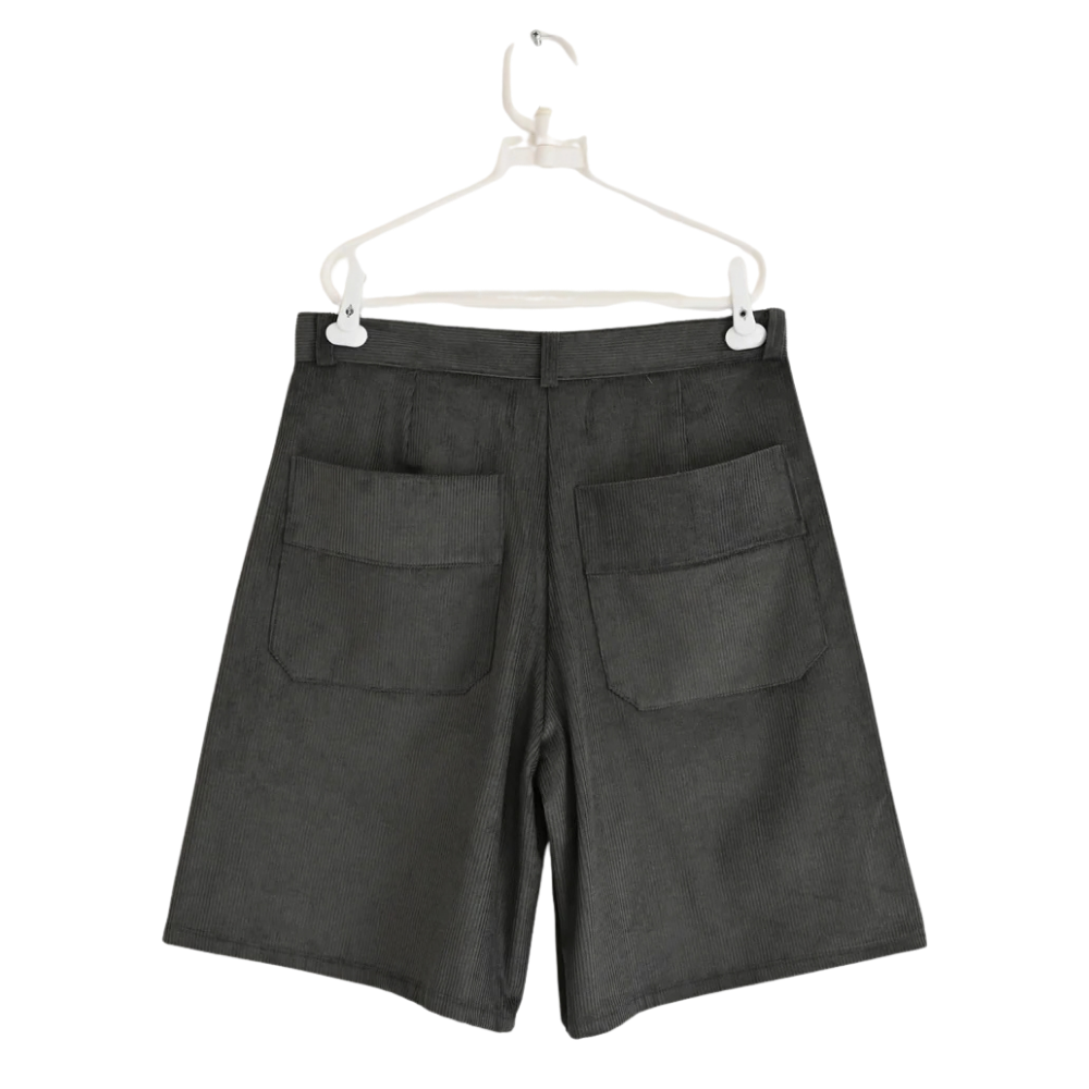 Shorts Sow Cotelê Baggy Corduroy Cinza
