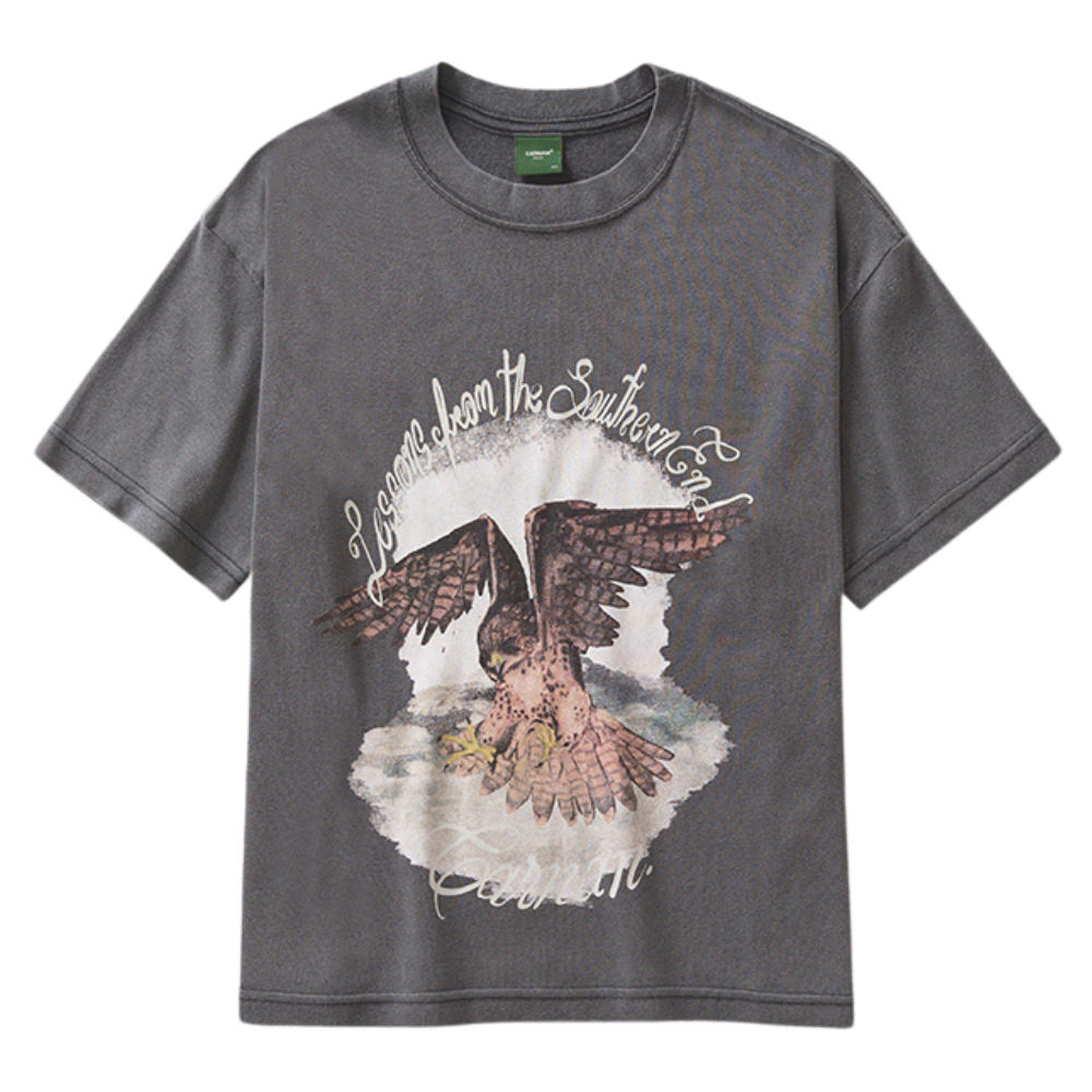 Camiseta Boxy Carnan Falcon Preto Estonado