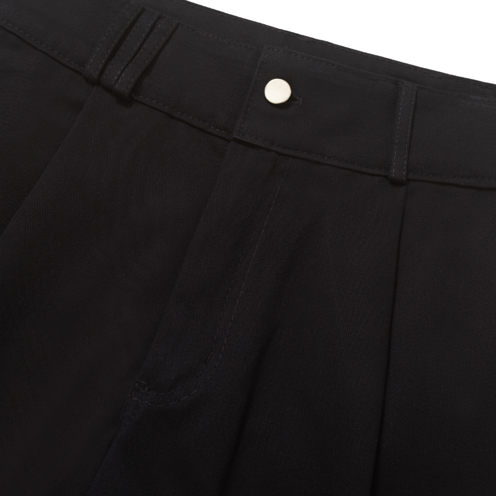 Calça Sopro Alfaiataria Sarja Última Rodada Preta