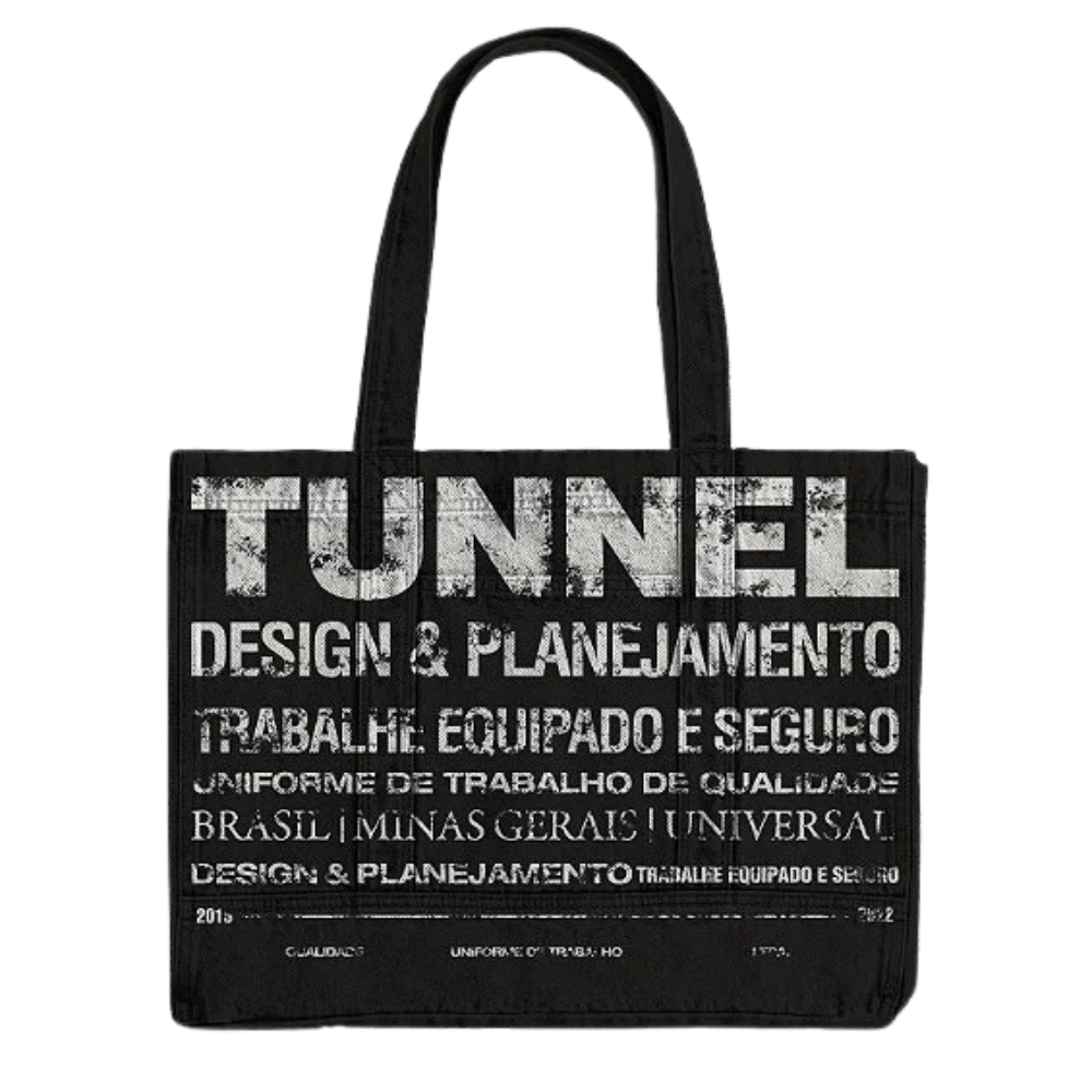 Bolsa Sarja Tunnel Marmorizada Preta
