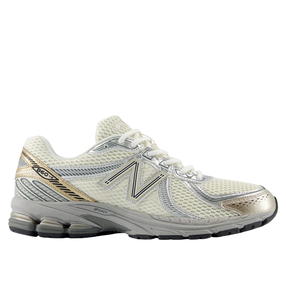 Tênis New Balance 860V2 Masculino Cinza e Dourado