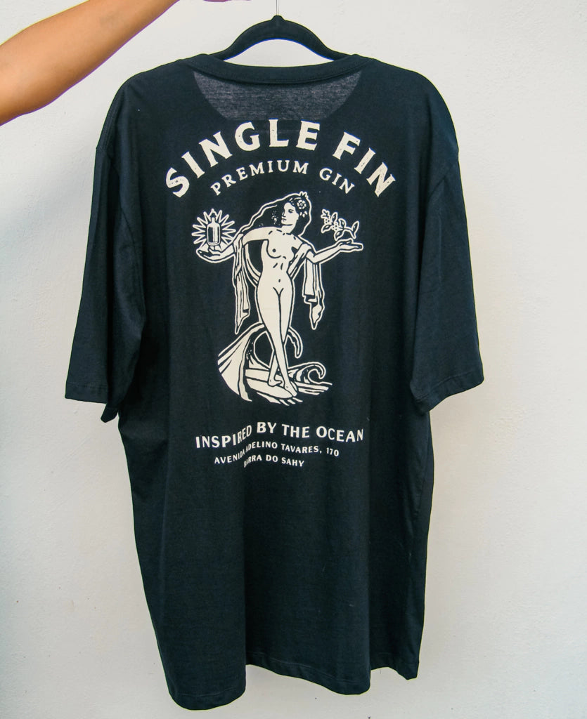 Camiseta Single Fin Deusa Preta