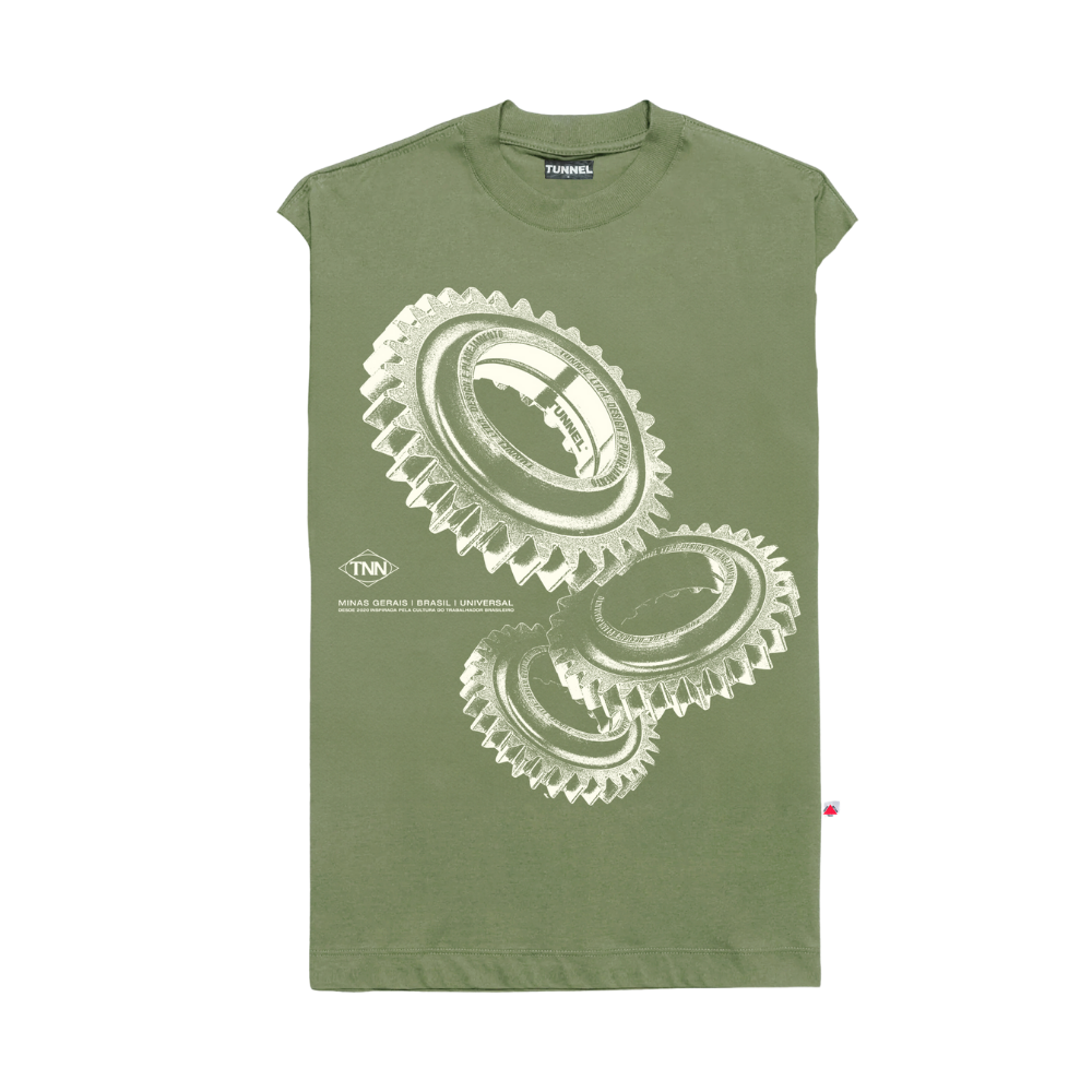 Regata Tunnel Oversized Engrenagem Verde