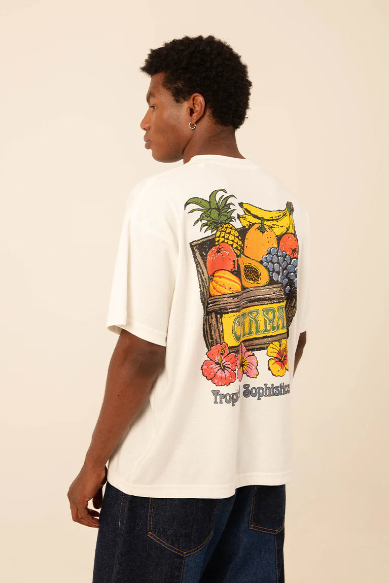 Camiseta Carnan Fruit Boxy Branca