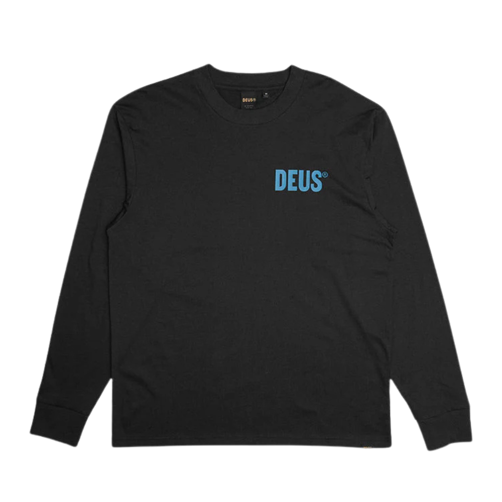 Camiseta Deus Ex Machina M/L Blanche Preta