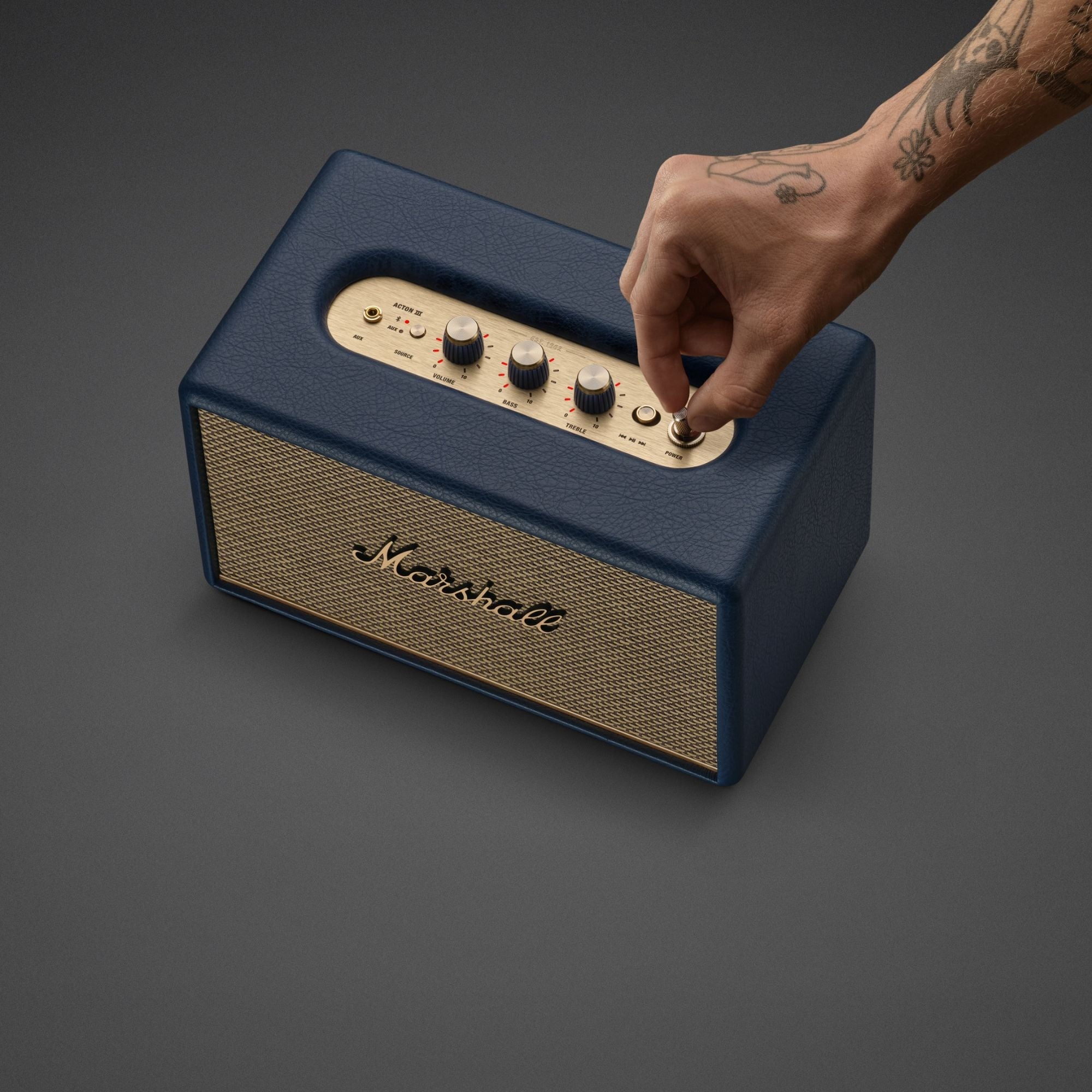 Marshall Acton III Bluetooth Speaker Midnight Blue