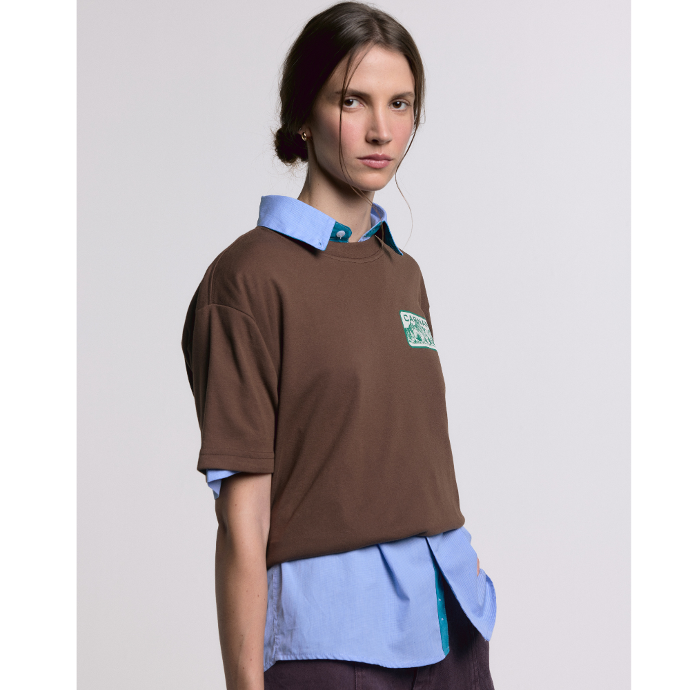 Camiseta Heavy Carnan Mountain Marrom