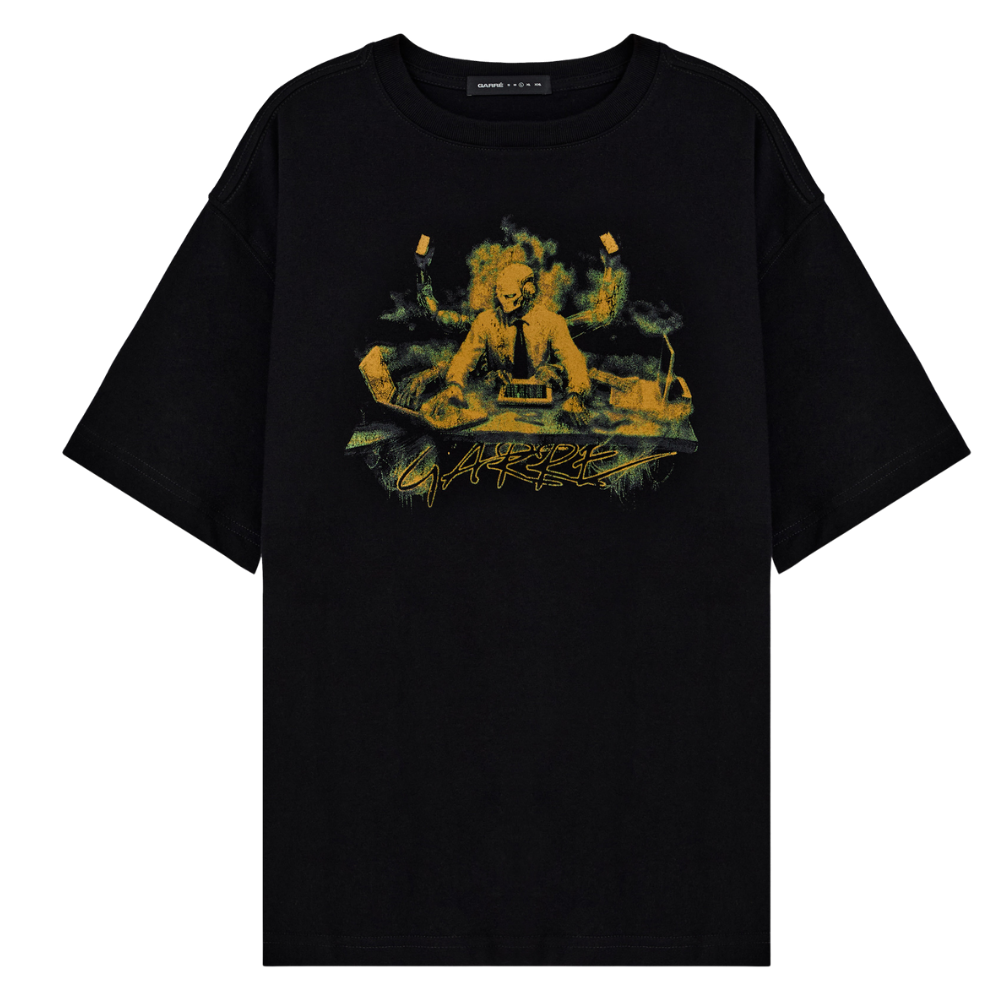 Camiseta Garré Working Like a Machine Preta