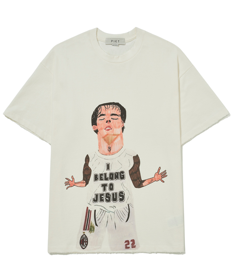 Camiseta Piet Kaká Ilustrada Branca