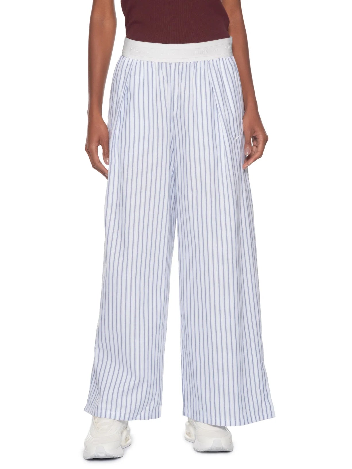 Calça Feminina Nike Sportswear Woven Stripe Azul