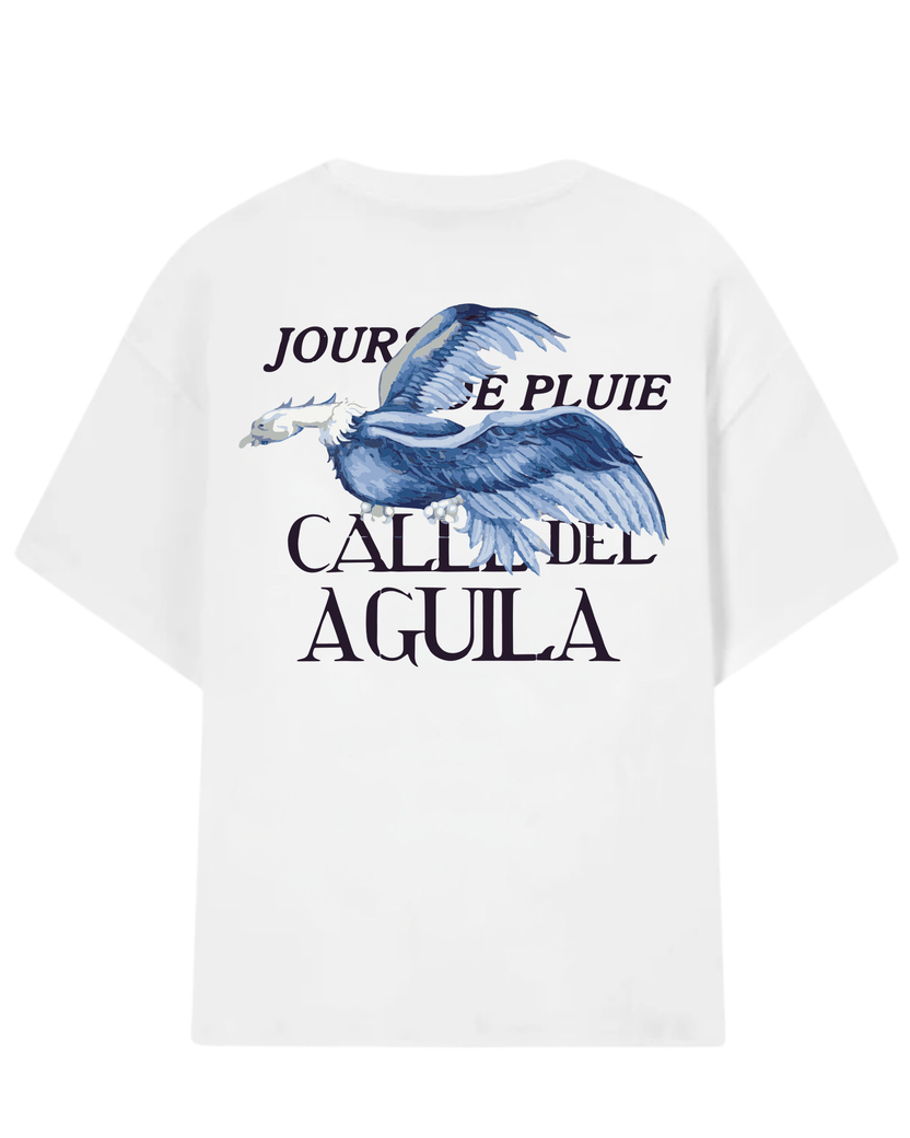 Camiseta Jours de Pluie Calle del Aguila Oversized Branca