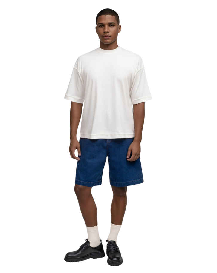 Bermuda Baggy Jeans Saint Studio Azul Vintage