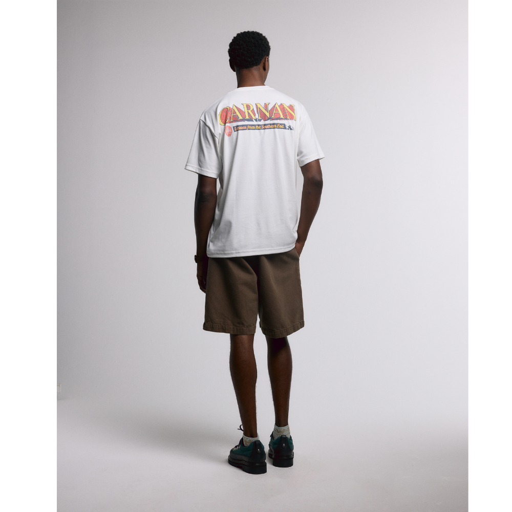 Camiseta Heavy Carnan Lettering Off White